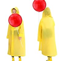 Halloween Decoration Includes Halloween Costume Yellow Raincoat Jacket and Reusable Balloon Kit with Balloon Sticks with Cups for Kids Ages 6+,Standard
