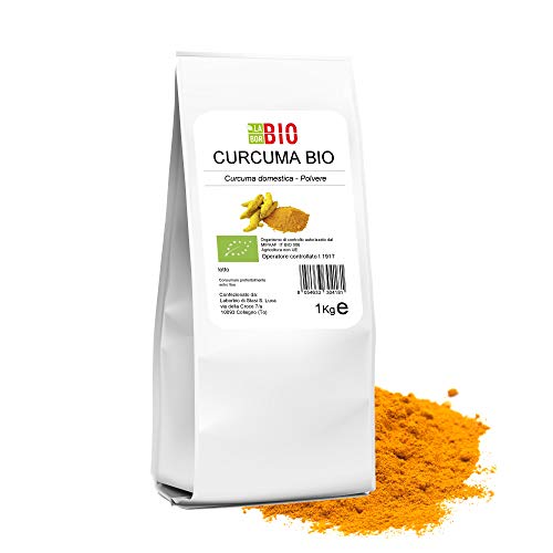 Curcuma in Polvere Bio 1kg - 100% Naturale ricca di Curcumina senza OGM Vegan - Turmeric powder