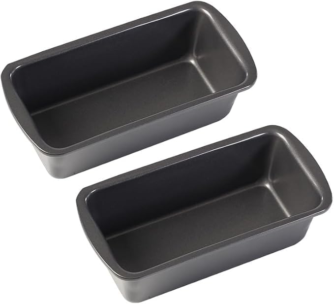 2PCS Small Loaf Pan for Baking Bread, 1lb Bread Loaf Tin, 7.5 x 3.5 x 2.4 inch Banana Bread Pans, Non-Stick Meatloaf Pan, Rectangular Bread & Loaf Tins for Ovens Air Fryer