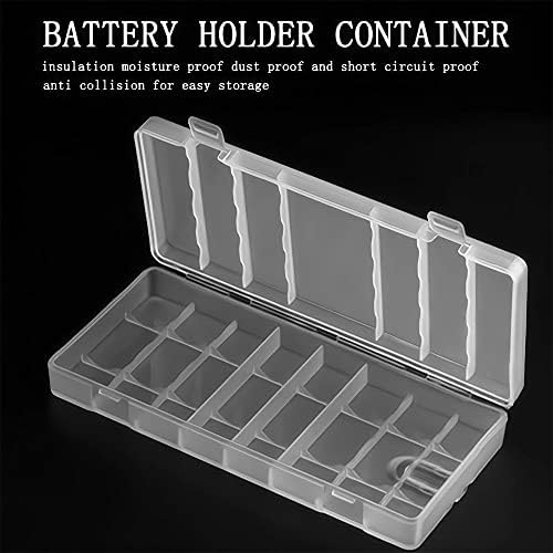 AA/AAA Battery Storage Box Cell Battery Storage Case Holder Box Battery Holder Container for Travelling Home Office School Garage