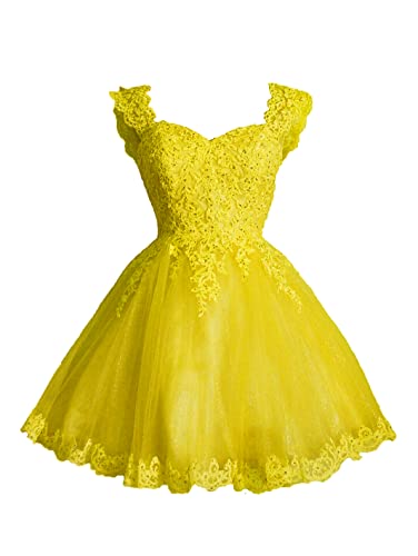 Image of Sweetheart Homecoming Dress Lace Appliques Prom Dress Beaded Lace Mini Dresses