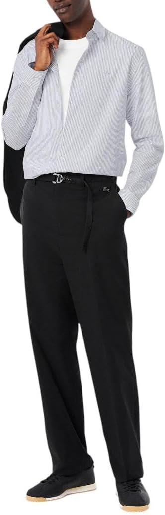 Lacoste Men's Regular Fit Striped Poplin Shirt