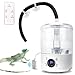 爬虫類加湿器噴霧器 - 4L 爬虫類噴霧器 湿度制御センサー付き タイマー&3段階ミストレベル調節可能 タッチ&リモコン付き 爬虫類ミスター 爬虫類両生類用 蛇のハープ用