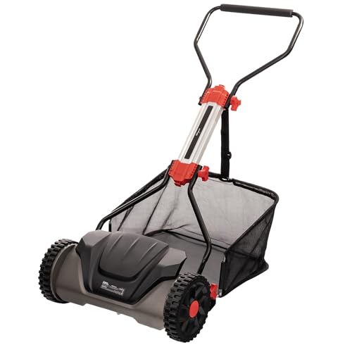 LEHMANN Tondeuse Hélicoïdale 40 cm avec bac 30 L – Tondeuse Manuelle pour pelouse sans électricité, mécanique avec 5 Lames, Hauteur de Coupe...