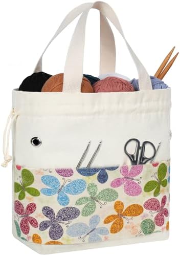 TOGETRUE Yarn Bag, Knitting Crochet Tote Bag, Yarn Storage Bags O...
