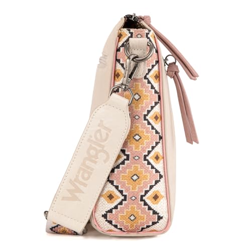 Image of Wrangler Aztec Crossbody Purse Medium Shoulder Bags for Women Western Handbag with Guitar Strap