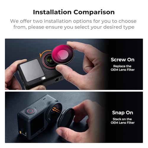 Image of K&F Concept Snap On Variable ND Filter Compatible with DJI Osmo Action 6, ND4-32 Limited Stops Neutral Density Light Reduction Filters Multi-Coated HD Optical Glass Action Camera Accessories