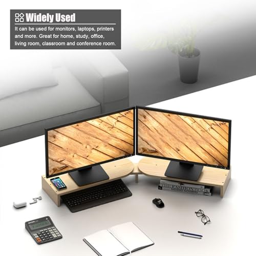 Support de moniteur pour soulager le cou avec angle réglable double écran