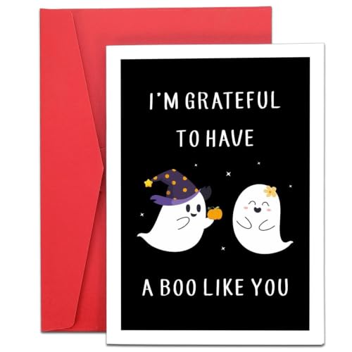 Halloween Boo Basket Gifts for Him Her Halloween Ghost Cards with Envelope