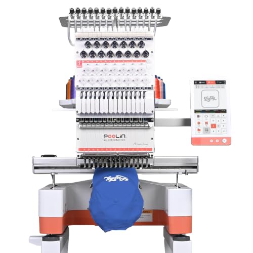 Poolin EOM 15 Needle Commercial Embroidery Machine,14.2"x...