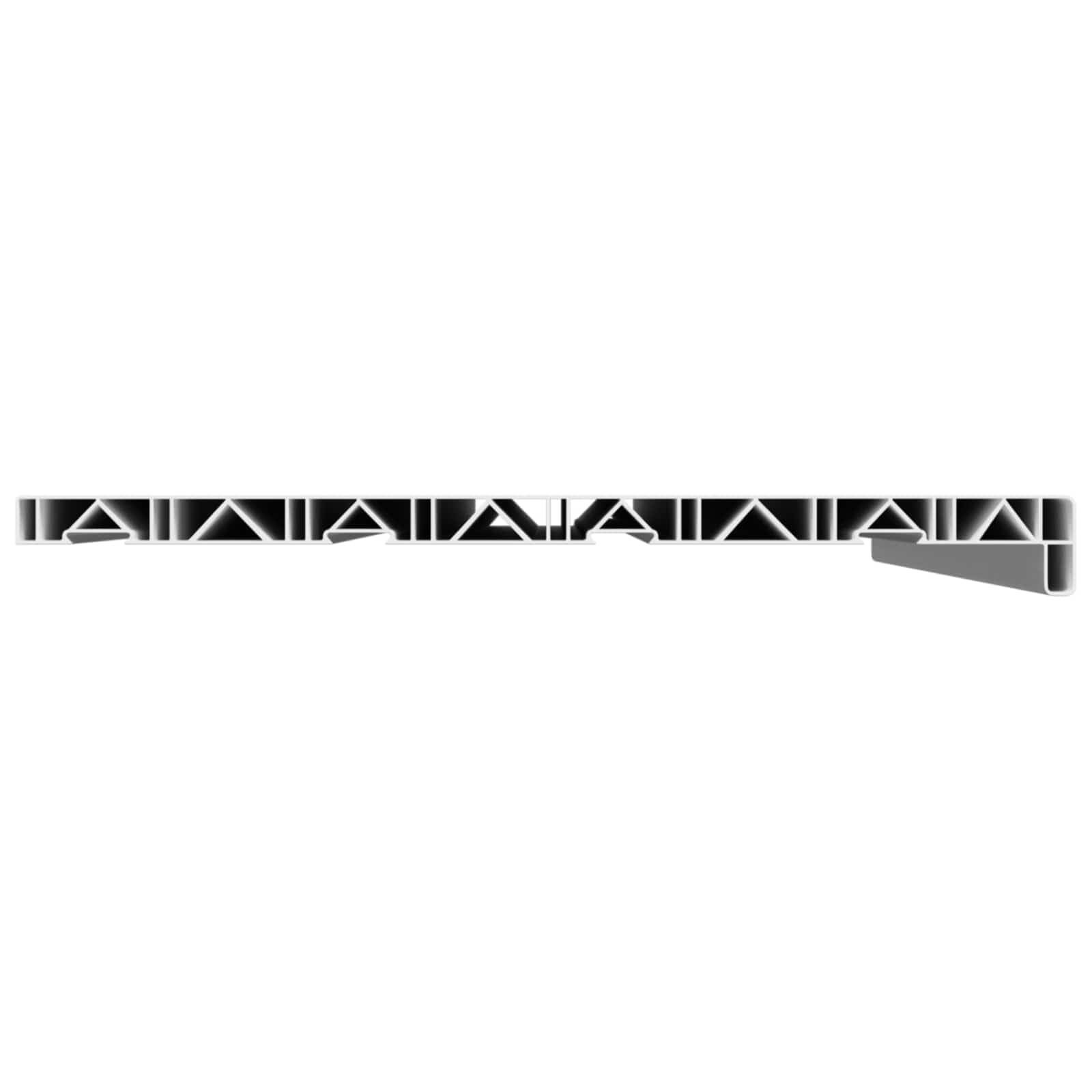 Biały wspornik okienny 80 x 40 x 4,5 cm PVC | Łatwy do przyklejenia, wodoodporna gładka powierzchnia, do pielęgnacji wody na zewnątrz