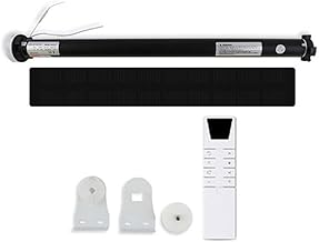 Blindsmart Motor de persianas Tuya Zigbee recarregável para tubo de 38 mm, persianas motorizadas para janela automática abridor de cortina controle de aplicativo, hub Zigbee necessário (com controle remoto de 9 canais + painel solar)