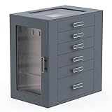 Joyeros para mujer, joyero grande para regalo de mujer (gris