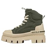 Buffalo Raven Laceup mid Damen Kurzstiefel in Grün, Größe 40