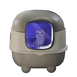 Lettiera Per Gatti Autopulente - Vassoio Automatico Di Grande Capacità Da 90 Litri Con Controllo APP E Sensori Di Sicurezza | Controllo Degli Odori Chiuso Per Più Gatti, Include, Lampada UV, S