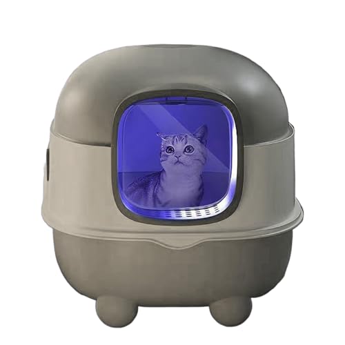 Lettiera Per Gatti Autopulente - Vassoio Automatico Di Grande Capacità Da 90 Litri Con Controllo APP E Sensori Di Sicurezza | Controllo Degli Odori Chiuso Per Più Gatti, Include, Lampada UV, S