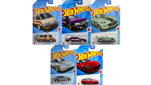 Hot Wheels J-Imports Die-Cast Cars, 5-Pack, Random Japanese Cars Collection,...
