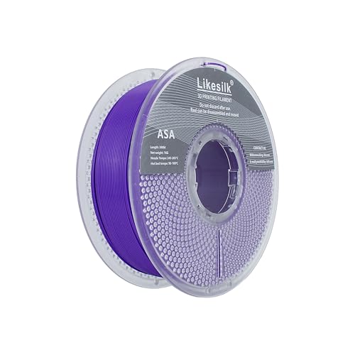 Image of 3D Printer Filament, Neatly & Strong 1.75mm Filament for 3D Printing, Accuracy + /- 0.02mm 1KG Spool(2.2lbs), ASA Purple 1KG