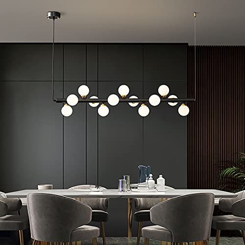SXSHEYS Lámpara de araña Moderna de Madera con Anillo LED, lámpara Colgante Japonesa de 1 luz, lámpara de Techo Circular Regulable contemporánea para Isla de Cocina, Sala de Estar y Comedo