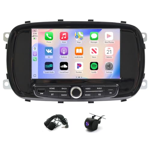 Autoradio Navi Fiat 500X avec Carplay sans fil et écran tactile fluide