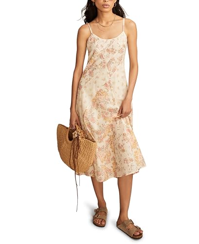 Robe midi Lucky Brand imprimé patchwork jaune idéale pour vos sorties estivales décontractées