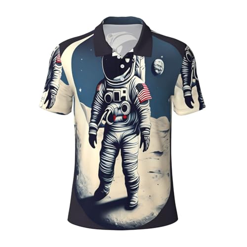 Chemise imprimé astronaute lune manches courtes respirante et légère