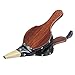 zxz Soffietto in Legno, Ventilatore per Camino Marrone, Rivetti in Metallo a Testa Tonda in Ottone Lucido con Aspetto Antico, Finiture in Pelle, Manico Lungo, per Barbecue da Campeggio