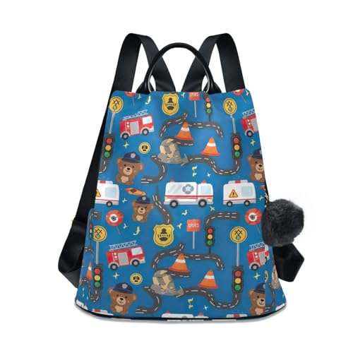Sac de voyage antivol ours de police mignon pour sorties citadines femme