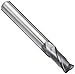 YG-1 EM637 Carbide Corner Radius End Mill, Uncoated (Bright) Finish, 30 Deg Helix, 2 Flutes, 3" Overall Length, 0.375" Cutting Diameter, 0.375" Shank Diameter, 0.090" Corner Radius