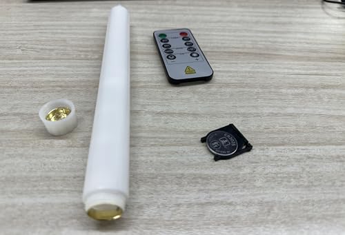 Velas cónicas sin llama anticaída y sin goteo de cera con temporizador y mando a distancia 6 piezas 2