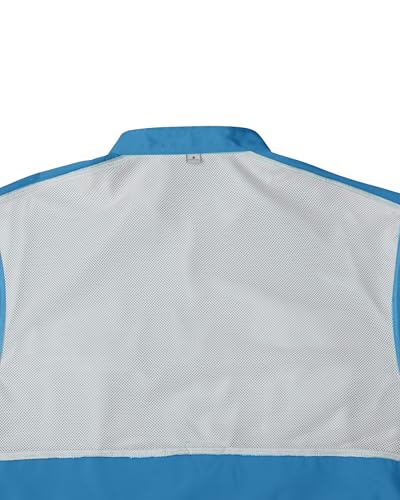 Image of Alimens & Gentle Short Sleeve Fishing Shirt Wicking Fabric Sun Protection Casual Button Down Shirts