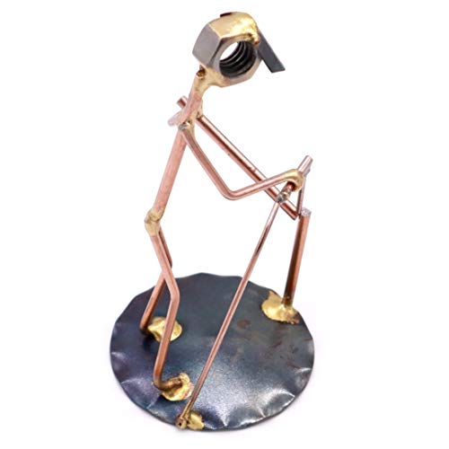 Welder Collectible Handmade Metal Art Figurine, Desk Accessories, Trophy, Boss Gift, Office Décor, Construction Worker