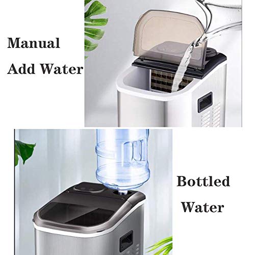 Máquina automática para hacer hielo con pantalla LCD acero inoxidable miniatura 4