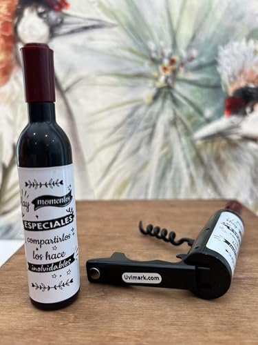 Uvimark - Pack de 25 Sacacorchos Magnéticos con Mensaje Agradecimiento - Saca corchos para Botellas Vino - Regalos para Detalles Bodas, Comuniones, Bautizos - Detalles y Regalos Personalizados