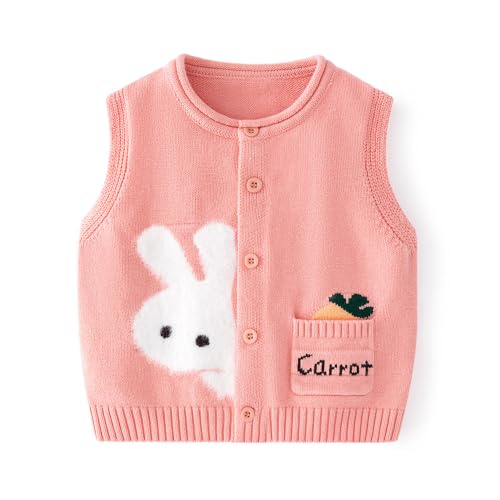 Cute Cartoon Rabbit Toddler Sleeveless Jacket