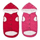 PUPTECK Small Dog Winter Coats - 2 Pack Dog Sweaters Warm Puppy Jacket for Cold Weather, Soft Comfor
