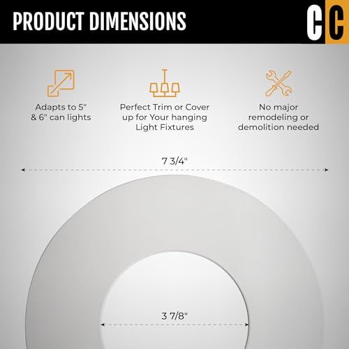 image for The Can Converter - 7’¾ Inch, Ceiling Medallion, for Home Improveme