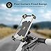 visnfa New Bike Phone Mount with Stainless Steel Clamp Arms Anti Shake and Stable 360° Rotation Bike Accessories/Bike Phone Holder for Any Smartphones GPS Other Devices Between 4 and 7 inches