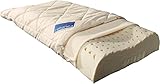  Cotonea Kissen Luna, mit einem Kern aus 100 % Naturlatex, Hülle gefüllt mit reiner Schafschurwolle kbT, Gewebe aus reiner Bio Baumwolle kbA, nicht waschbar, 40x80cm