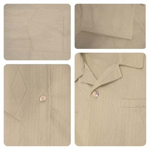 Image of Leriya Fashion Shirt for Man | Mens Casual Shirts | Shirt for Man| Shirts for Mens Stylish |Half Sleeve Button Down Textured Summer Beach Goa Wear Holiday Outfits (Available in Plus Sizes)