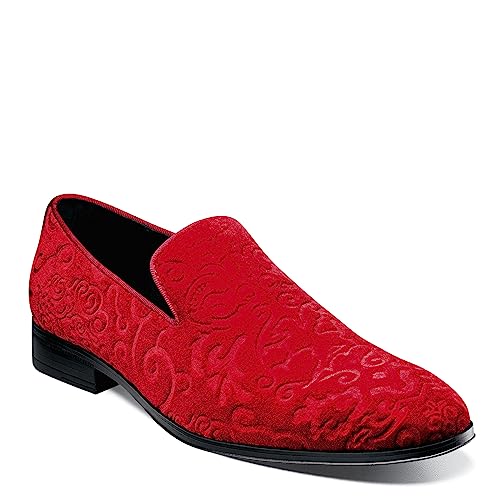 STACY ADAMS Men's Saunders Velour Slip on Loafer2