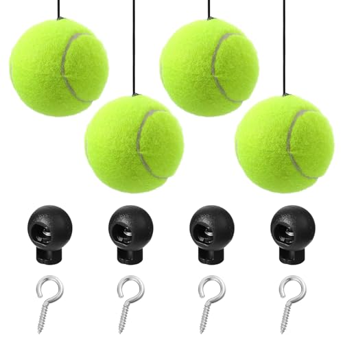 Rebvugr 2-Packs Tennis Ball Garage Parking Aid with Non-Elastic String, Height Adjustable Parking Stopper for Garage, Precise Garage Car Stop Indicator, Parking Assist Ball for Guided Parking (4PCS)