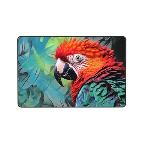 Tapis antidérapant perroquet coloré lavable pour sol propre - 8