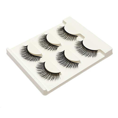 3 Pairs Long Cross False Eyelashes Makeup Natural 3D Fake Thick Black Eye Lashes Icycheer Soft Fake Lash #TOP3