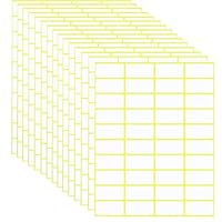 Meekye 600 Stück Etiketten Selbstklebend, 38 x 19 mm Aufkleber zum Beschriften, Universal Klebeetiketten zum Preisschilder, Adress, Haushalt, Tiefkühl Büro Küche und Marmelade Etiketten