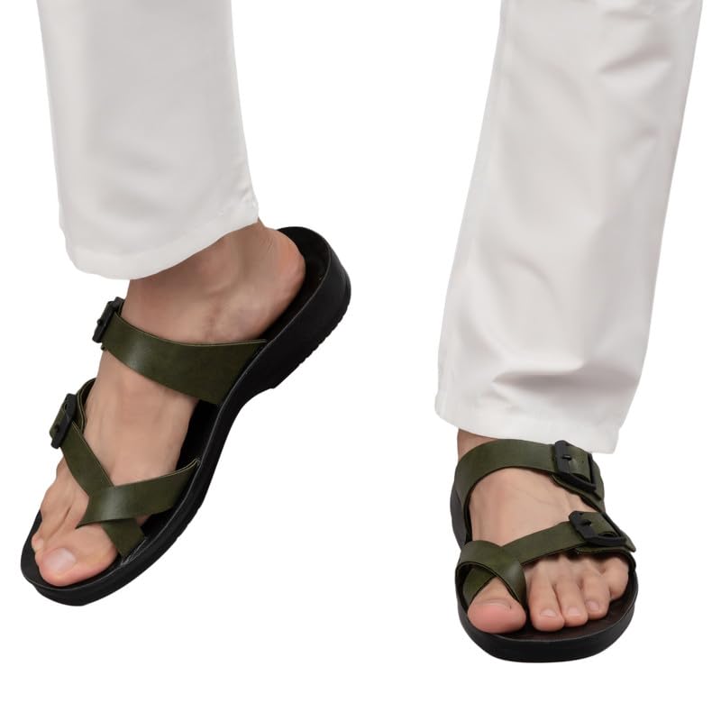 Image of Chips Men's BROWN Lightweight Slip-on Sandal Casual (3346)