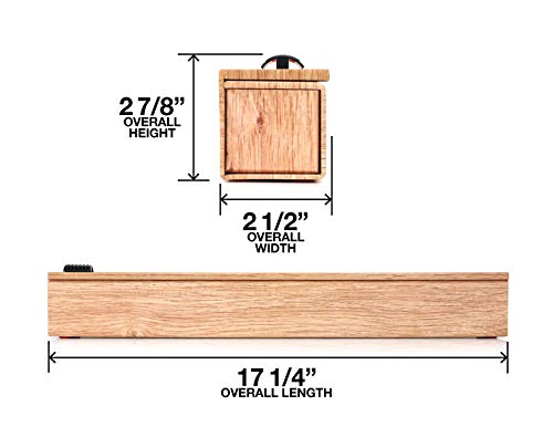 ChicWrap Wood Grain Parchment Paper Dispenser with 15"x 41" Sq. Ft Roll of Culinary Parchment Paper - Reusable with Slide Cutter Technology