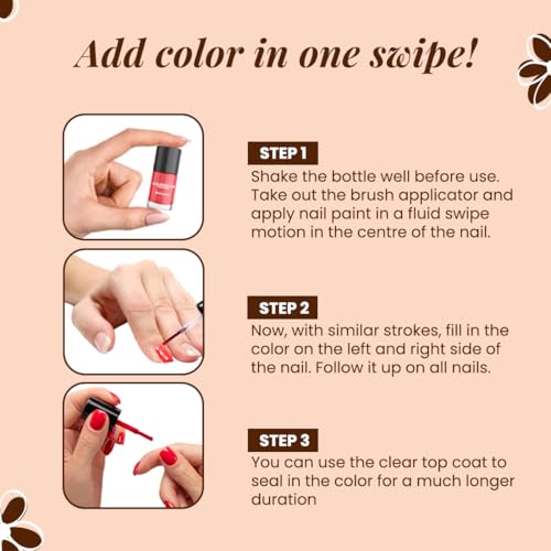 Image of Coloressence Naturally Yours Nail Paint Kit, Set of 5 with FREE Nail Polish Remover | Glossy Finish | Quick Dry | Chip Resistant