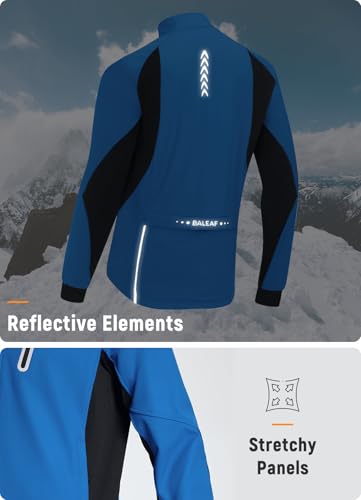 baleaf Jaqueta masculina de ciclismo de inverno, resistente à água, térmica, para corrida, softshell