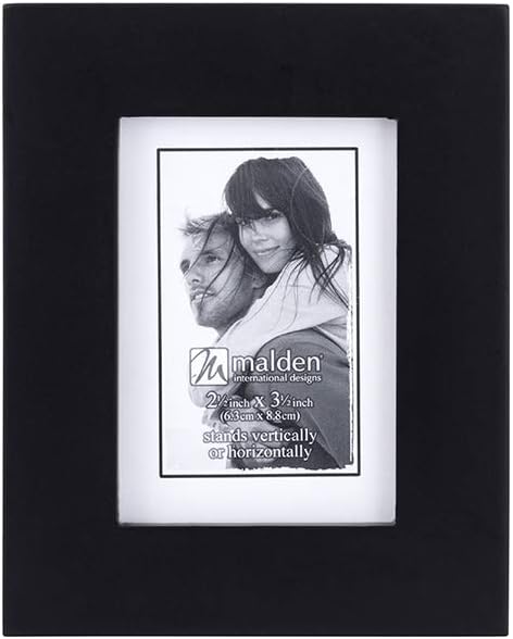 Malden 2x3 Picture Frame - Wide Real Wood Modling, Real Glass - Black (Pack of 4)